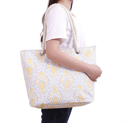 Μεσαίου μεγέθους Custom Striped βαμβακερά Tote σακούλες με καμβά σχοινί λαβή τέλειο δώρο