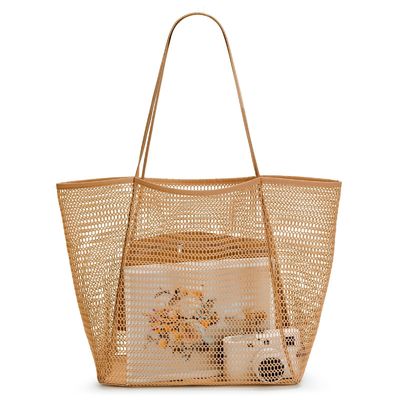 Προσαρμοσμένο Μεγάλο Προσαρμοσμένο Beach Mesh Tote Bag με χειριστήριο στυλ για μια διασκεδαστική μέρα στην παραλία