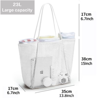 Προσαρμοσμένο Μεγάλο Προσαρμοσμένο Beach Mesh Tote Bag με χειριστήριο στυλ για μια διασκεδαστική μέρα στην παραλία