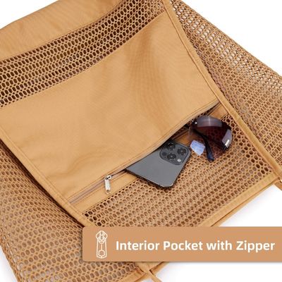 Προσαρμοσμένο Μεγάλο Προσαρμοσμένο Beach Mesh Tote Bag με χειριστήριο στυλ για μια διασκεδαστική μέρα στην παραλία