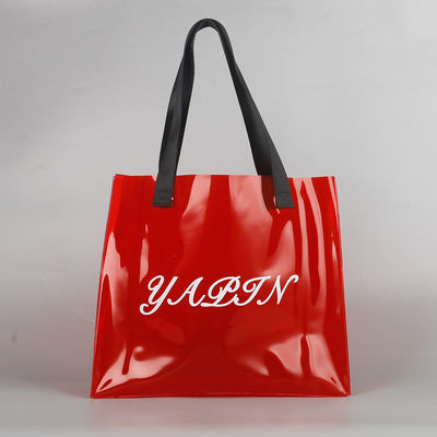 Εκτύπωση με μεταξοειδές οθόνο Custom Logo Shopping Bag Clear PVC Tote Bag με υλικό καμβά
