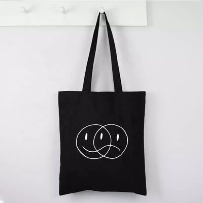 Δικαιούμενο OEM/ODM Προσαρμοσμένο γράμμα μοτίβο καμβά ύφασμα Tote σακούλα για ψώνια παντοπωλείων