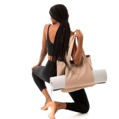 Προσαρμοσμένο χρώμα Eco Friendly Cotton Canvas Yoga Mat Bag για τους οικολογικά συνειδητούς γιόγκες