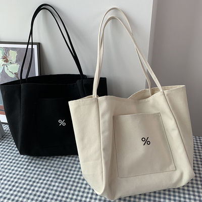 Προσαρμοσμένη χρώμα Eco Canvas Tote Bag για γυναίκες Μεγάλη χωρητικότητα και OEM / ODM αποδεκτό