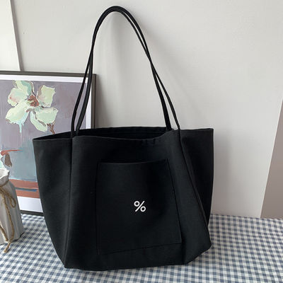 Προσαρμοσμένη χρώμα Eco Canvas Tote Bag για γυναίκες Μεγάλη χωρητικότητα και OEM / ODM αποδεκτό