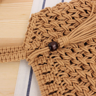 Tassel Fashion Γυναικεία τσάντα ώμου με καλαμάκι υφασμένο Tote και προσαρμοσμένο σχεδιασμό λογότυπο