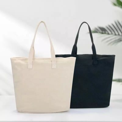 Τσάντες για ψώνια White Beach με λαβή βαμβακερού ιστού και Custom Printed Logo