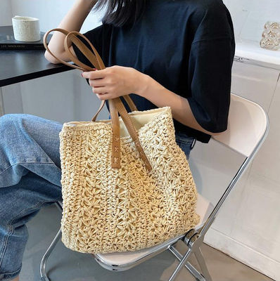 2022 Fashion Handbag Summer Weave Straw Beach Bag Tote Bag με προσαρμοσμένο λογότυπο