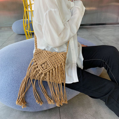 Προσαρμοσμένο λογότυπο Γυναίκες Straw Clutch Weave Shoulder Summer Beach Crossbody Purse Bag με κλείσιμο φερμουάρ