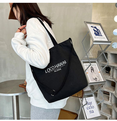Νέα μόδα γυναικεία καμβά crossbody τσάντα με Tote λαβή και γράμμα μοτίβο