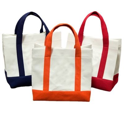 Επαναχρησιμοποιήσιμη Eco Blank Line Tote Canvas Shopping Bag με προσαρμοσμένο λογότυπο και προσαρμοσμένο λογότυπο