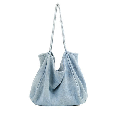 Ελαφρύς βάρος Denim Eco Friendly Cosmetic Shopping Tote Bag με μοτίβο καρτούν