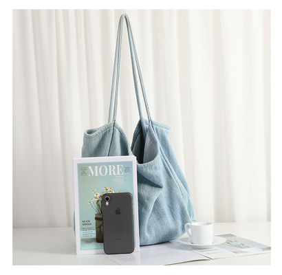 Ελαφρύς βάρος Denim Eco Friendly Cosmetic Shopping Tote Bag με μοτίβο καρτούν
