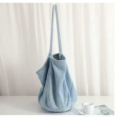 Ελαφρύς βάρος Denim Eco Friendly Cosmetic Shopping Tote Bag με μοτίβο καρτούν