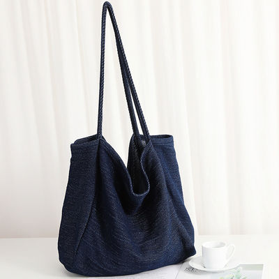 Ελαφρύς βάρος Denim Eco Friendly Cosmetic Shopping Tote Bag με μοτίβο καρτούν