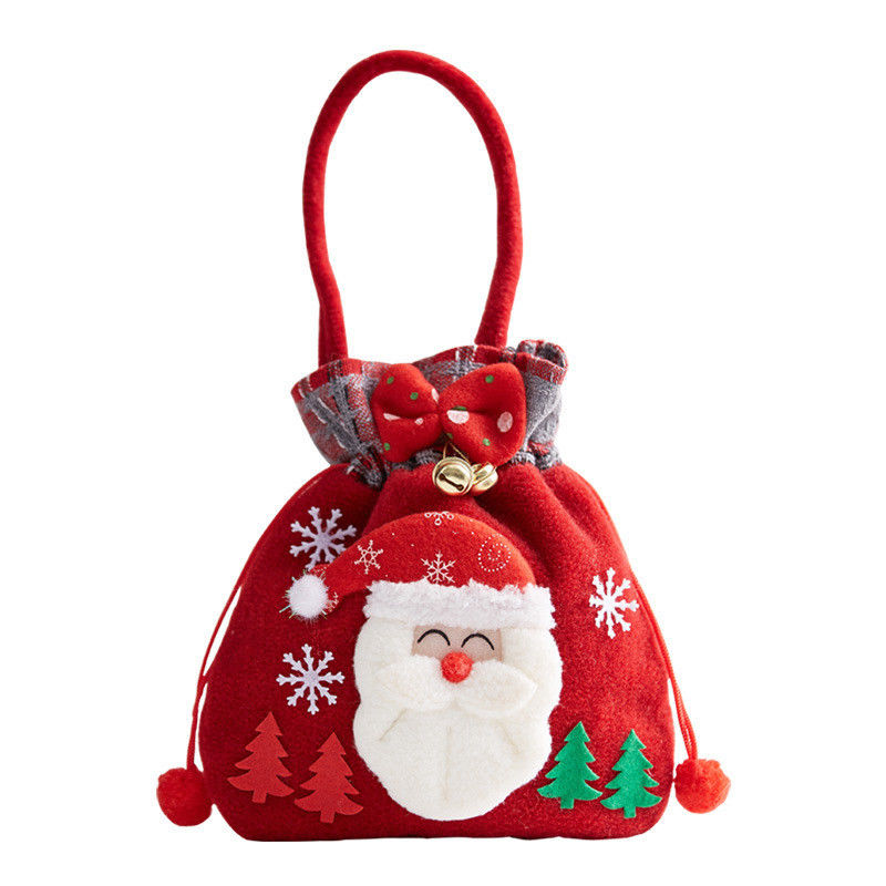 3D Χιονάνθρωπος Κούκλα τσάντα με Santa Elk χειριστή OEM / ODM Αποδεκτή Χριστούγεννα Γλυκά τσάντα