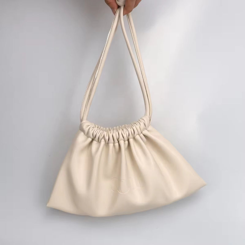 Προσαρμοσμένο χρώμα Luxury Lady PU Leather Drawstring Cosmetic Pouch με προσαρμοσμένο λογότυπο