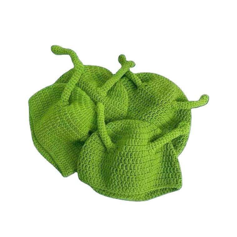 Πάρτυ για ενήλικες Unisex Balaclava Monster Shrek Wool Winter Knitted Green Funny Beanie Skullies Καπέλο για χειροποίητα