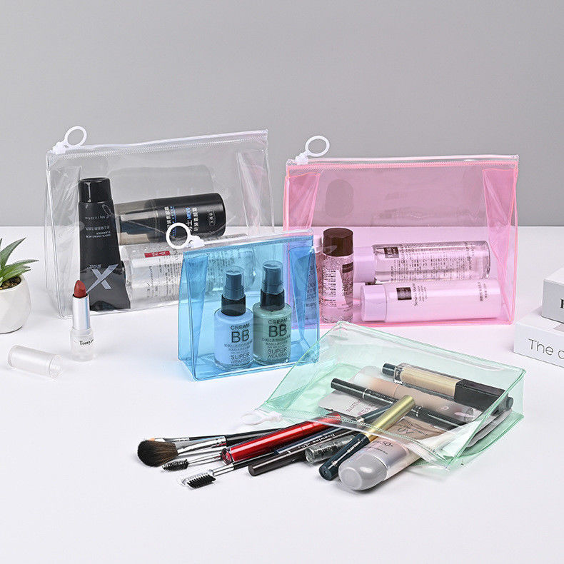 Χαμηλή MOQ PVC Custom LOGO Τσάντα Ταξιδιού Διαφανές Zip Lock Κοσμητική τσάντα με προσαρμοσμένο λογότυπο