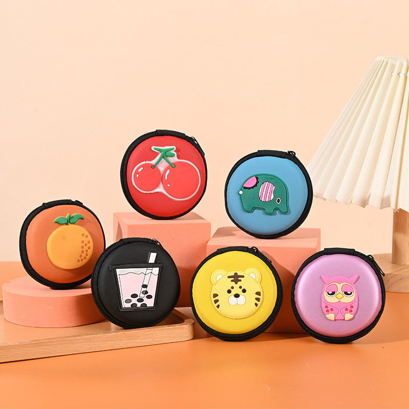 Τύπος μοτίβου άλλοι Στρογγυλο 2d 3d Coin Usb Lines Earphone PVC Eva Organizer Bags