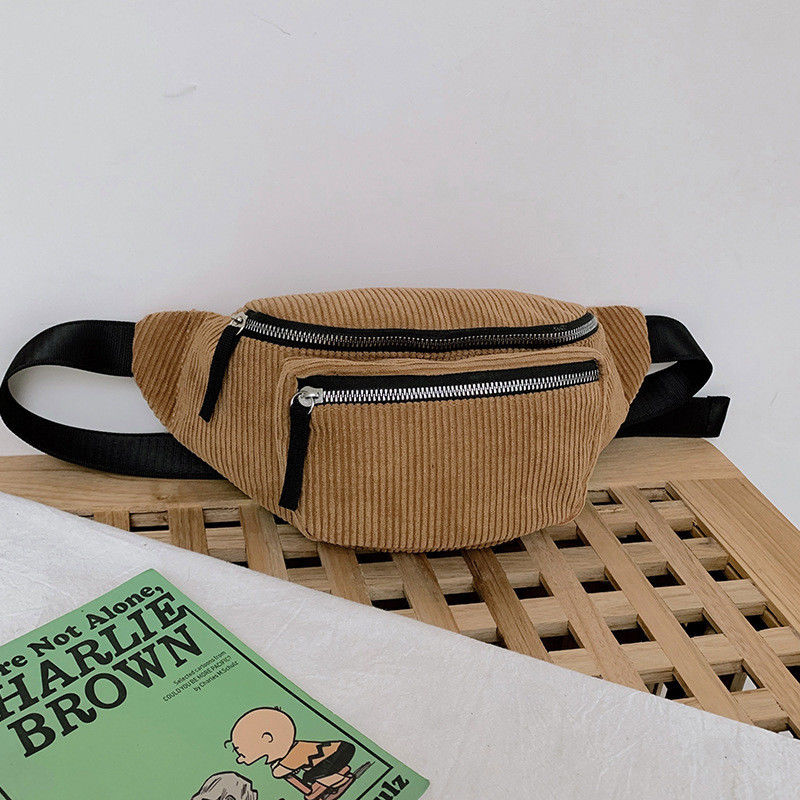 Μονάδα Unisex Corduroy Waist Bag για τρέξιμο και γυμναστήριο με προσαρμοσμένο λογότυπο