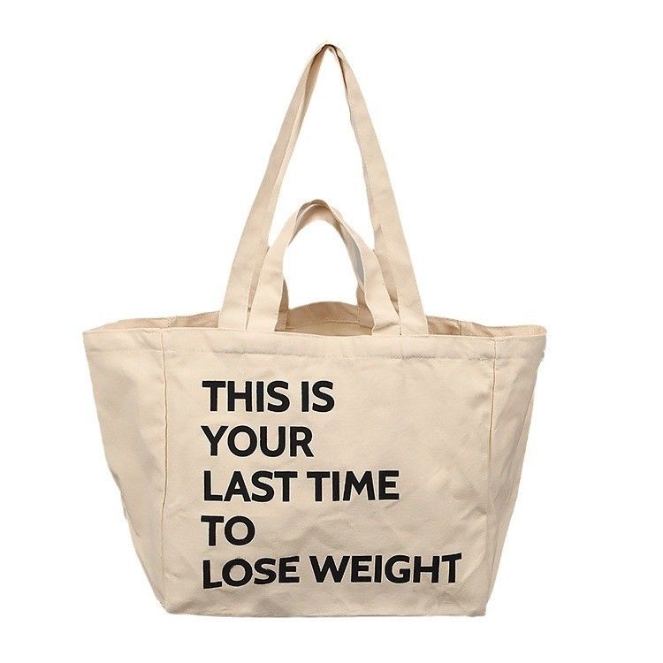 Μεγάλη χωρητικότητα Canvas Shopping Crossbody τσάντα με μοτίβο κινούμενα σχέδια και κλείσιμο φερμουάρ
