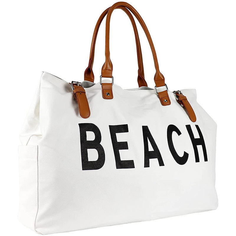Προσαρμοσμένη Canvas Tote Bag 2023 Σχεδιασμός Μεγάλη τσάντα παραλίας για γυναίκες Αδιάβροχη και ανθεκτική στην άμμο