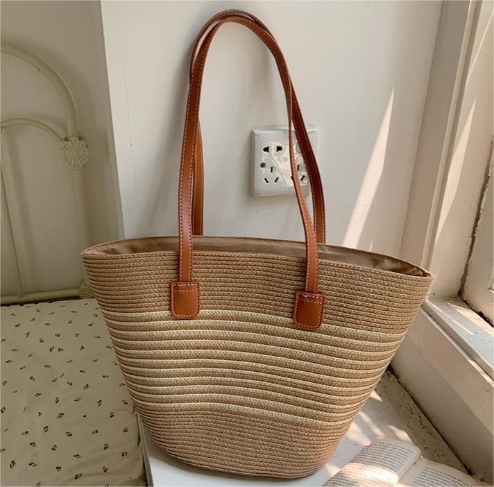 Νέα μόδα Μεξικό Γαλλικό καλάθι άχυρο Weave beach bags 2024 Tote bag για γυναίκες
