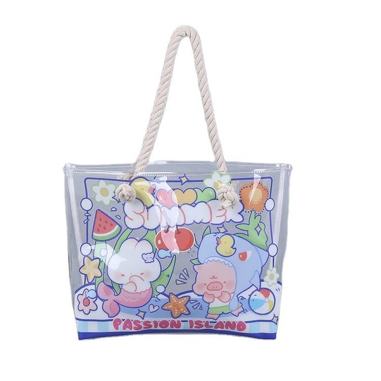 Όλες οι εποχές Αδιάβροχο Beach Tote πισίνα τσάντα για γυναίκες Κυρίες Μεγάλο γυμναστήριο Tote PVC τσάντα χειρός