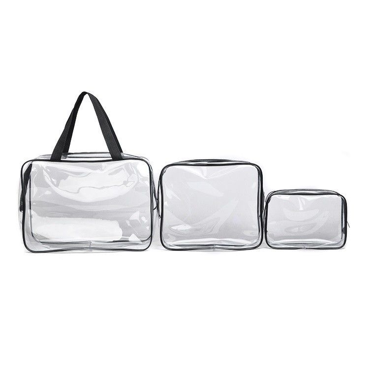 3-PC Crystal Clear Cosmetic Bag Set για ταξίδια και είδη τουαλέτας OEM/ODM Δικαιούται
