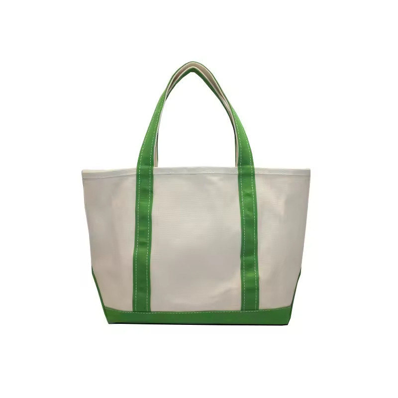 Υπερμεγέθης Eco Friendly Cotton Canvas Tote Bag με Custom Printed Logo Soft-Loop Στυλ