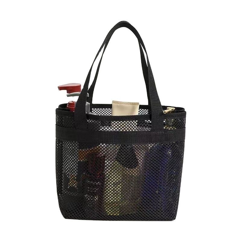 Προσαρμοσμένο Logo Mesh Toiletry Bag Eco Shopping Bag με Zipper Μικρή σακούλα από Nylon Mesh