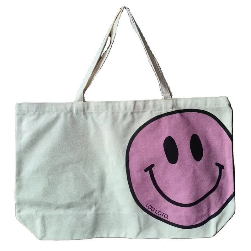 Μεγάλη χωρητικότητα Shoulder Shopping Canvas Tote Bag με προσαρμοσμένο χρώμα και τυπωμένο λογότυπο