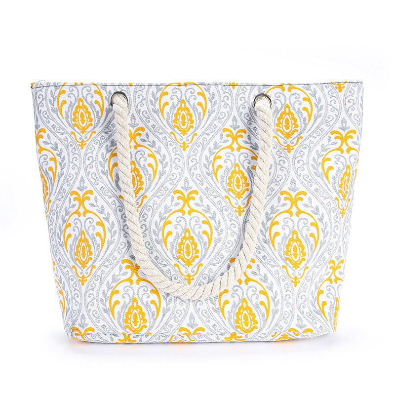 Μεσαίου μεγέθους Custom Striped βαμβακερά Tote σακούλες με καμβά σχοινί λαβή τέλειο δώρο