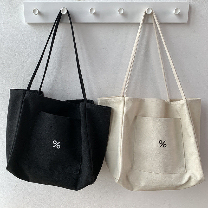 Προσαρμοσμένη χρώμα Eco Canvas Tote Bag για γυναίκες Μεγάλη χωρητικότητα και OEM / ODM αποδεκτό