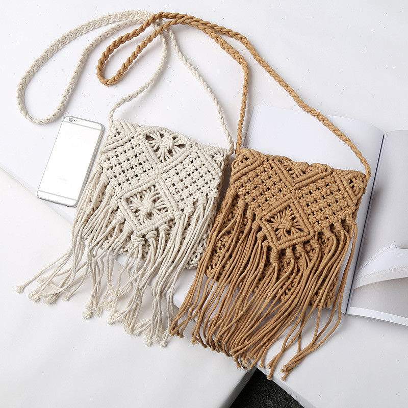 Προσαρμοσμένο λογότυπο Γυναίκες Straw Clutch Weave Shoulder Summer Beach Crossbody Purse Bag με κλείσιμο φερμουάρ