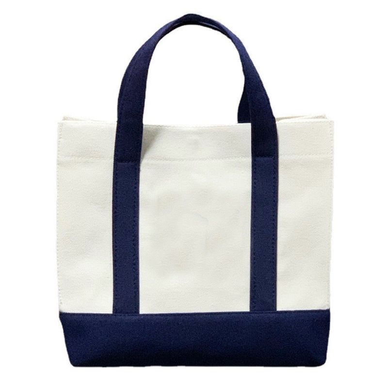 Επαναχρησιμοποιήσιμη Eco Blank Line Tote Canvas Shopping Bag με προσαρμοσμένο λογότυπο και προσαρμοσμένο λογότυπο